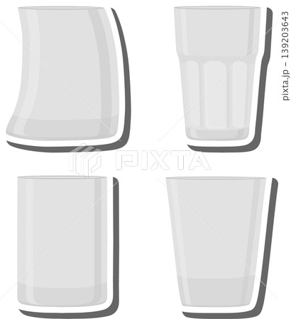 Set symbols for glass cup with shine for water Set symbols for glass cup with shine for water 139203643