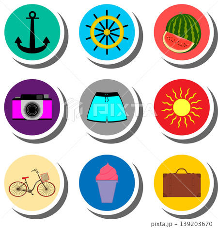 Set symbols for color game buttons 139203670