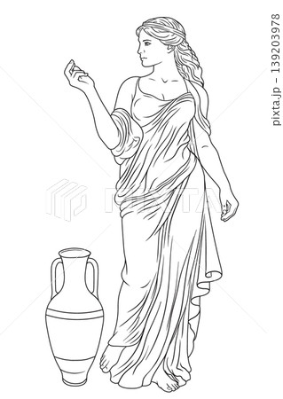 Vector Greek women. Vector Greek women. 139203978