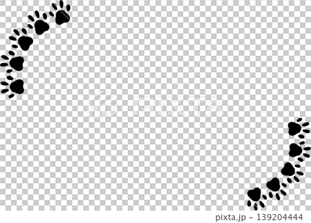 Frame with black paw print decorations Frame with black paw print decorations 139204444