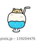 クリームソーダくまのシンプルかわいいイラスト素材 139204476