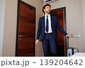 Business Traveler Standing In Hotel Room After Check In With Suitcase 139204642