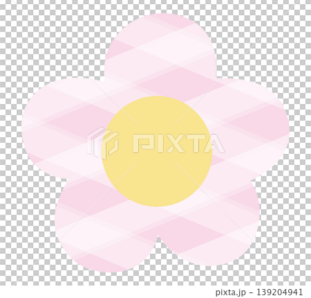 Pastel pink flower with checked pattern for floral print, spring, summer, nature, garden, plant, tree, blossom, blooming, fabric print, sticker, picnic, park, house yard, environment, patch, brooch Pastel pink flower with checked pattern for floral print, spring, summer, nature, garden, plant, tree, blossom, blooming, fabric print, sticker, picnic, park, house yard, environment, patch, brooch 139204941