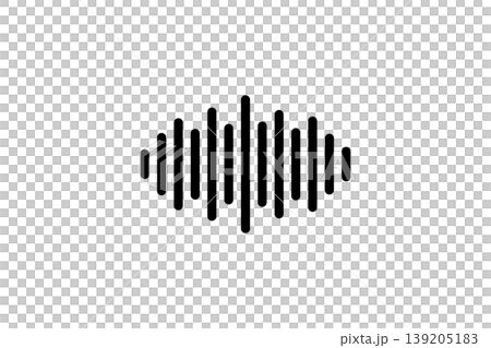 黒い音声波形アイコンの透過素材 黒い音声波形アイコンの透過素材 139205183