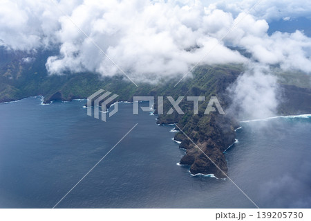 Aerial view of Hiva Oa in the Marquesas Islands, French Polynesia Aerial view of Hiva Oa in the Marquesas Islands, French Polynesia 139205730