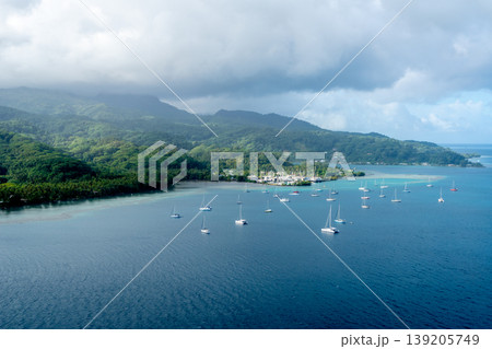 Aerial view of Raiatea island in French Polynesia Aerial view of Raiatea island in French Polynesia 139205749