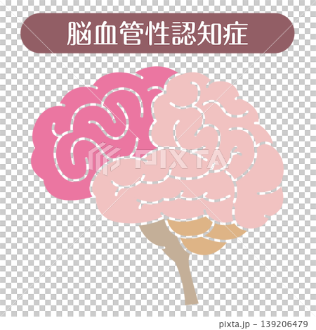 脳血管性認知症 脳イラスト 線なし 脳血管性認知症 脳イラスト 線なし 139206479
