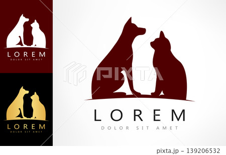 Dog and cat logo vector Dog and cat logo vector 139206532