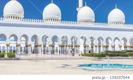 Sheikh Zayed Grand Mosque timelapse in Abu Dhabi, the capital city of United Arab Emirates Sheikh Zayed Grand Mosque timelapse in Abu Dhabi, the capital city of United Arab Emirates 139207044