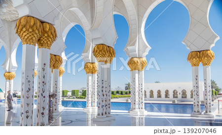 Sheikh Zayed Grand Mosque timelapse in Abu Dhabi, the capital city of United Arab Emirates Sheikh Zayed Grand Mosque timelapse in Abu Dhabi, the capital city of United Arab Emirates 139207046