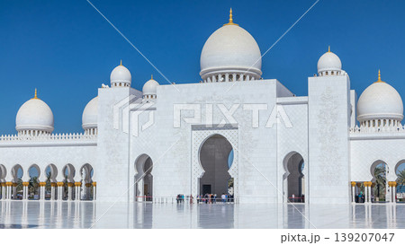 Sheikh Zayed Grand Mosque timelapse in Abu Dhabi, the capital city of United Arab Emirates Sheikh Zayed Grand Mosque timelapse in Abu Dhabi, the capital city of United Arab Emirates 139207047