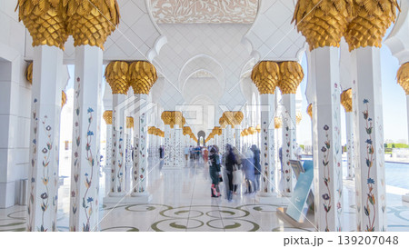 Sheikh Zayed Grand Mosque timelapse in Abu Dhabi, the capital city of United Arab Emirates Sheikh Zayed Grand Mosque timelapse in Abu Dhabi, the capital city of United Arab Emirates 139207048