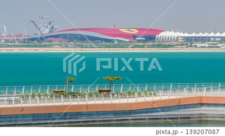 Ferrari world view in Yas Island Abu-Dhabi timelapse Ferrari world view in Yas Island Abu-Dhabi timelapse 139207087