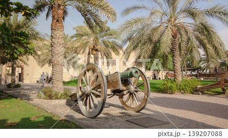 Historic fort at the Museum of Ajman timelapse hyperlapse, United Arab Emirates 139207088