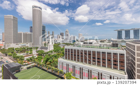 St. Andrew's Cathedral aerial timelapse. It is an Anglican cathedral in Singapore, the country's largest cathedral. St. Andrew's Cathedral aerial timelapse. It is an Anglican cathedral in Singapore, the country's largest cathedral. 139207394