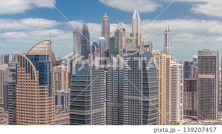 Residential apartments and offices in Jumeirah lake towers district timelapse in Dubai Residential apartments and offices in Jumeirah lake towers district timelapse in Dubai 139207457
