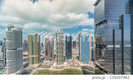 Residential apartments and offices in Jumeirah lake towers district timelapse in Dubai Residential apartments and offices in Jumeirah lake towers district timelapse in Dubai 139207462