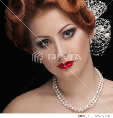 Red-haired beautiful woman Red-haired beautiful woman 139207780