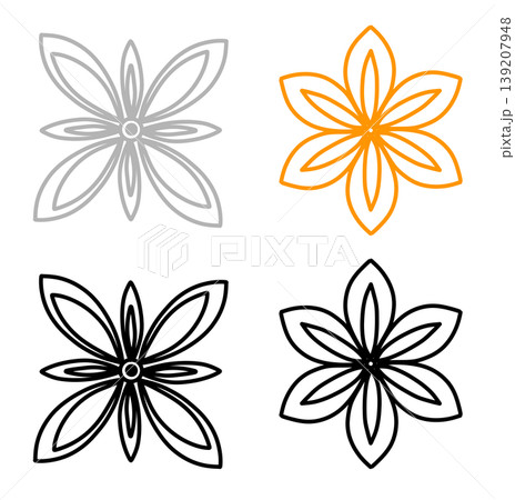 It is a flower line illustration 139207948