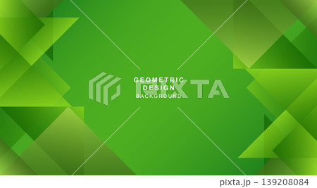 三角形で組み合わせた緑色の幾何学的な背景素材 三角形で組み合わせた緑色の幾何学的な背景素材 139208084