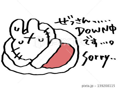 ダウン中のウサギ ダウン中のウサギ 139208115
