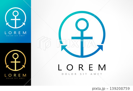 Anchor vector logo. Nautical design. 139208759