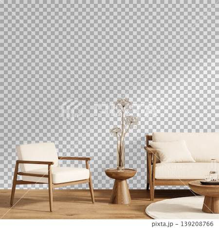 empty room with wooden chair in a modern empty room with wooden chair in a modern 139208766