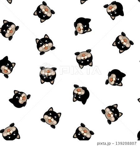 可愛い芝犬のシームレスパターン 可愛い芝犬のシームレスパターン 139208807