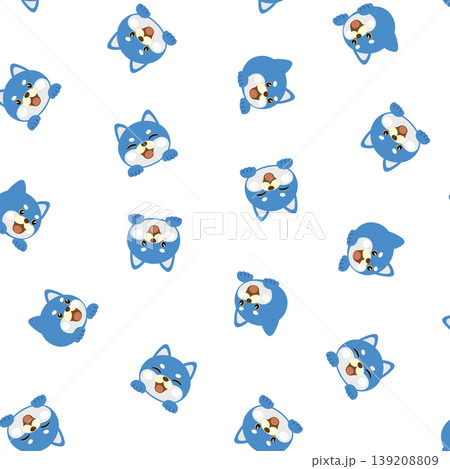可愛い芝犬のシームレスパターン 可愛い芝犬のシームレスパターン 139208809