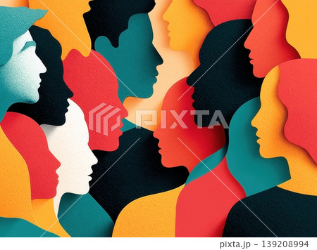 Neurodiversity Awareness Banner Showing Diverse Human Silhouettes and Social Distance (AI Illustration for Asperger Concept) Neurodiversity Awareness Banner Showing Diverse Human Silhouettes and Social Distance (AI Illustration for Asperger Concept) 139208994