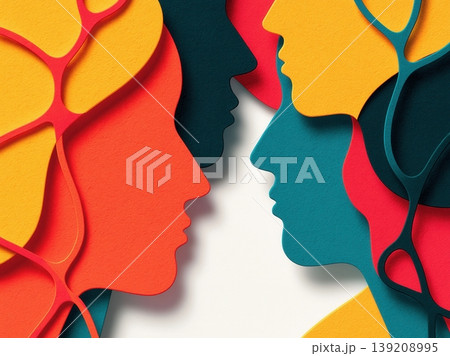Neurodiversity and Asperger Awareness Banner With Diverse Human Silhouettes and Social Distance Concept Neurodiversity and Asperger Awareness Banner With Diverse Human Silhouettes and Social Distance Concept 139208995
