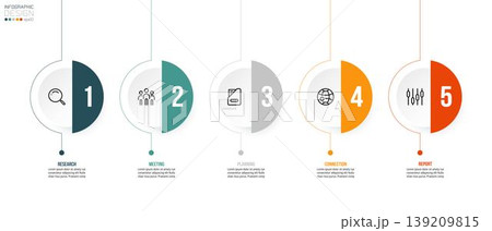 Infographic template business concept with step. 139209815