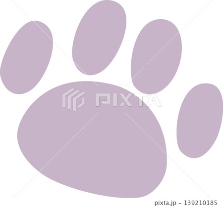 淡い紫色の犬の足跡 139210185