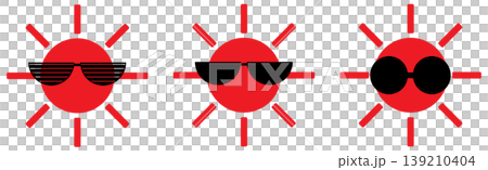 It is a sun icon wearing sunglasses. 139210404