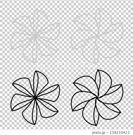 It is an illustration in the shape of a pinwheel. 139210423