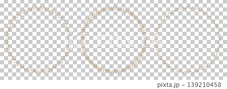 It is a circular illustration with a sawtooth shape. 139210458