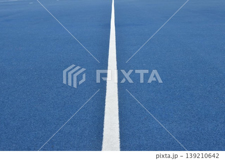 white line on blue football artificial turf texture and background white line on blue football artificial turf texture and background 139210642