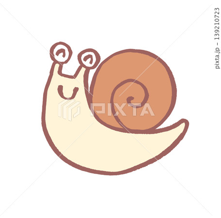 かわいいカタツムリのイラスト 139210723