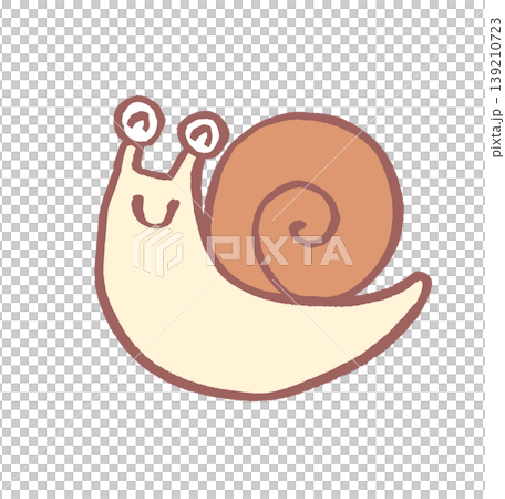 かわいいカタツムリのイラスト 139210723