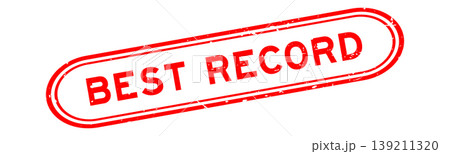Grunge red best record word rubber seal stamp on white background Grunge red best record word rubber seal stamp on white background 139211320