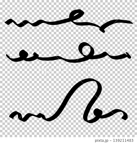 It is a curved underline drawn with a black line. It is a curved underline drawn with a black line. 139211483