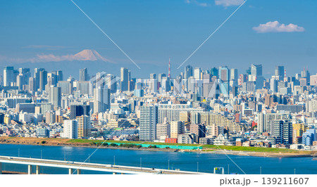 富士山と東京ビジネス街 富士山と東京ビジネス街 139211607