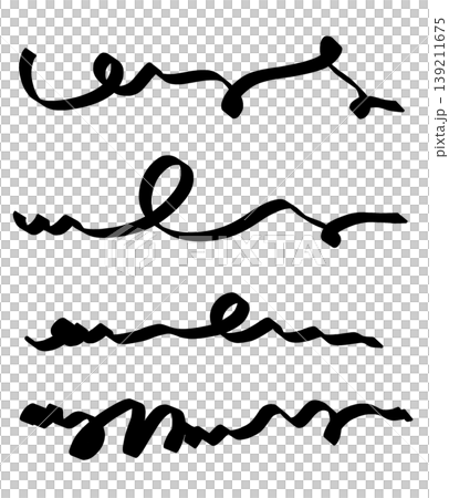 It is a curved underline drawn with a black line. It is a curved underline drawn with a black line. 139211675