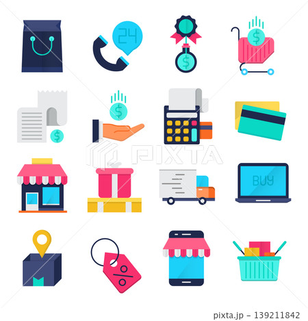 Commerce Flat Icons 139211842