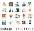 Knowledge and Education Flat Design Learning Vector Icons 139211895
