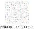 Modern SEO and Web Development Outline Vector Icon Set 139211898