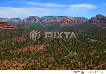 Aerial View Red Rock Country surrounding Sedona Arizona Aerial View Red Rock Country surrounding Sedona Arizona 139212187