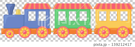 彩色火車插圖向量素材 139212417