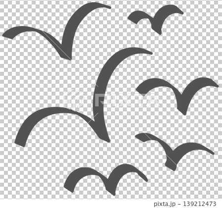 Seagull illustration drawn with lines Seagull illustration drawn with lines 139212473