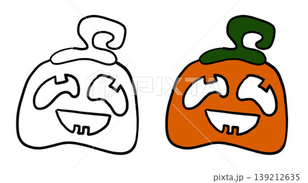 This is a Halloween pumpkin illustration. This is a Halloween pumpkin illustration. 139212635